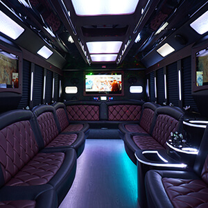 party bus raleigh interior