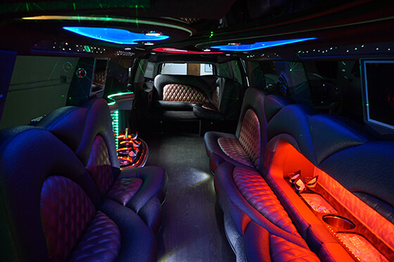 spacious limo leather seating