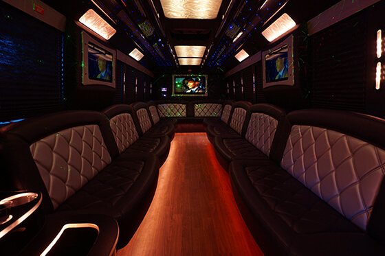 large party bus lounge