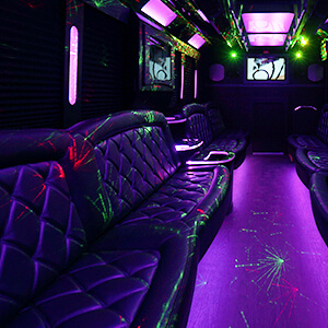 limo bus comfortable interior